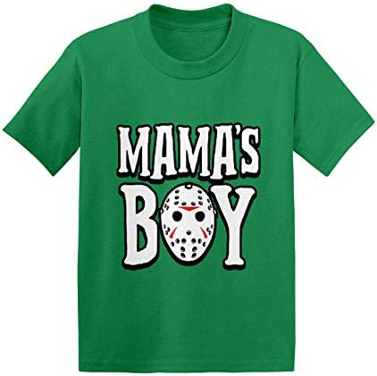 Маменькин синко - Хокейна маска на Джейсън За Хелоуин За Бебета / Тениска от памук Джърси за Деца