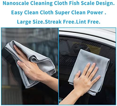 Наноразмерная Кърпа за почистване Лесно Почистване, Кърпа За почистване на прозорци и стъкла от микрофибър с риба Везни, Огледала от неръждаема