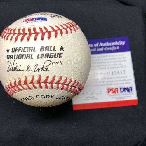 Титли Slugger Ричи Эшберна 1955 1958 Подписан Бейзболен PSA / DNA - Бейзболни топки С автографи