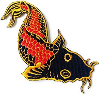 Японската татуировка риба шаран кои, Японски логото на мотоциклет Любов колоездач, пришитый на желязна нашивку за раници, дънкови якета,