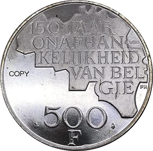1830 г. Белгия 1930 500 Франка Холандски текст Бодуэна I Холандска Монета на Независимостта на Метал Мельхиор Посеребренный Сувенир
