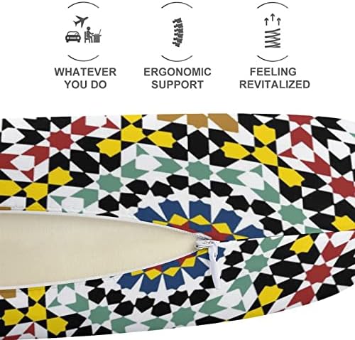 Абстрактна Арабска-Мароканска Мозайка Пътна Възглавница За Шията Memory Foam U-Образна Възглавница за Самолет за Поддръжка на Главата
