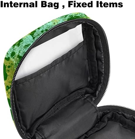 Чанта за съхранение на Хигиенни Кърпички ORYUEKAN, Преносим Чанта за съхранение на Менструалния Купа за Жени и Момичета, Абстрактно Зелени