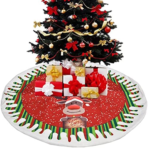 UXZDX CUJUX Коледна Елха Дядо коледа, Снежен човек Пола с принтом Коледно Дърво Мат Декорация на дома за парти (Цвят: A,