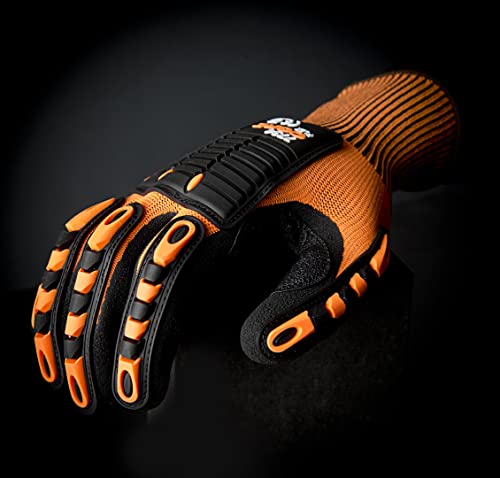 Cordova Safety Products Еднослоен ръкавици OGRE Flex с нитриловым покритие с пясъчен цвят, X-Large, Оранжево (SP7734XL)