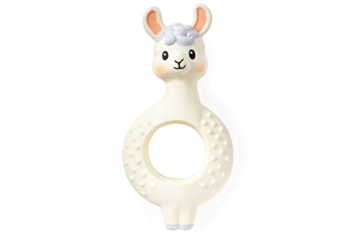 Играчка за никнене на млечни зъби Lil' Llama - Пръстен за никнене на млечни зъби във формата на животните от естествен Каучук - Безопасно