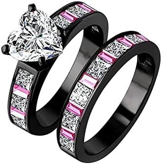 Годежен пръстен с цирконий Сърцето си за любовта, женски сватбена халка, модерен пръстен за партита, подаръци пръстени, бижута