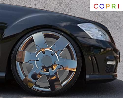 Комплект Copri от 4 Джанти накладки 16-Инчов Черно, Защелкивающихся на ступицу, подходящи за BMW