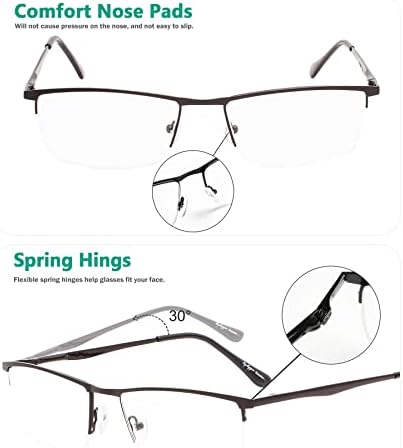 Eyekepper, 4 опаковки Качествени Очила за четене в Полукръгла ръбове, Ридеры с кутия пролетта на електрически вериги, в комплекта са включени Компютърни Ридеры за Жени и