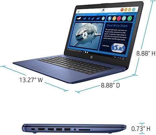 Лаптоп HP Stream 14in със сензорен екран AMD A4-9120E 4 GB оперативна памет, 64 GB eMMC Windows 10 (обновена)