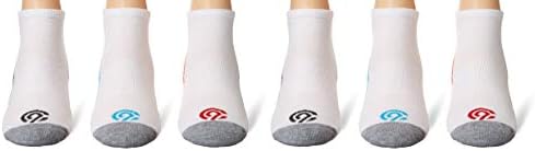 Спортни чорапи C9 Champion Унисекс за възрастни с дълбоко деколте, Бели с черно, синьо или червено акцент, 6-12 щатски долара