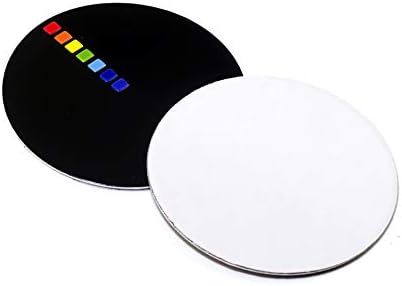 RTRHINOTUNING 4шт Стикер на Централни капачки за джанти с диаметър 44 мм, на Черна Основа, Цветна Дъга, Универсален Стикер На Централните