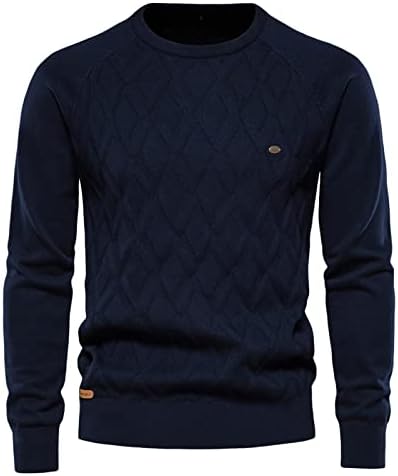 Зимно палто за мъже, Есенно-Зимния Нов Мъжки Пуловер с кръгло деколте, Пуловер, Однотонная Мъжка тениска