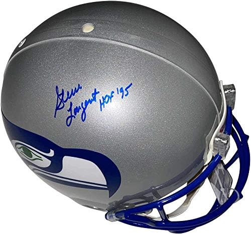 Стив Ларджент Подписа каска Auto Riddell Seahawks РУСКИ HOF 95 JSA - Каски NFL с автограф