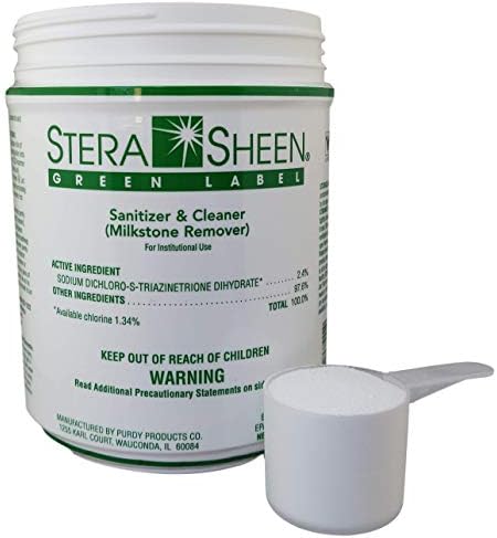 Дезинфектант Stera-Sheen, 4 кутии за спестяване на обема на £ 4, Почистващо средство за храни със зелен етикет и за премахване на млечен