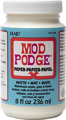 Лак на водна основа Mod Podge, Лепило и Край на хартията (8 унция), Матиран CS11236