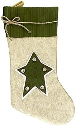 Подарък чорапи с изискана празнична украса XIOS, Персонални Чорапи за Камината, Плюшени Коледна Украса за Дома и партита,