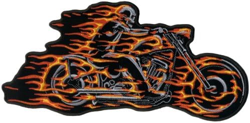 Нашивка за колоездачи Hot Leathers Hell Rider (ширина 5 см х височина 3 инча)