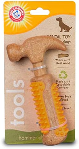 Набор от дъвчащи инструменти Arm & Hammer for Pets: Дъвчене играчка-чук от дърво смес за кучета | детски играчки за Дъвчене за кучета от пресована