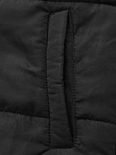 Якета Xinbalove за мъже, Якета, Мъжки якета, Мъжки Жилетки с наклонени джобове, Якета, Якета за мъже (Цвят: черен Размер: Голям)