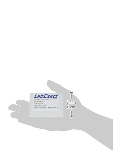 LabExact 1200218 Стъклен филтър от микрофибър клас В, боросиликатное стъкло, без халки, 1,0 хм, 2.4 см, опаковка по 100 броя)