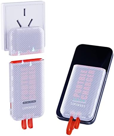 Отделно преносимо зарядно LIPSWEET, захранване за бързо зареждане на USB C с мощност 20 Вата, външна батерия на 5 изхода за