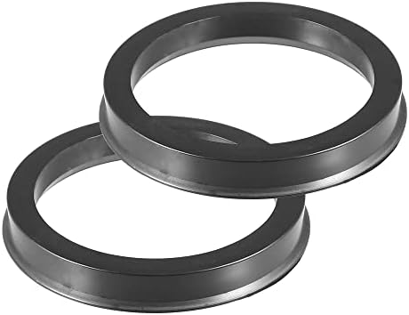 Универсални пръстени за центриране на автомобилни ступиц ACROPIX от 73,1 мм до 59,6 мм, Черно - Комплект от 4