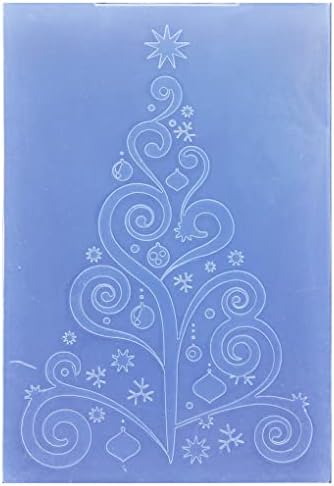 KWELLAM Забавна Коледна Елха Снежинка Топка на Звездата на Пластмасови Папки с Релефни изображения за Направата на Картички,