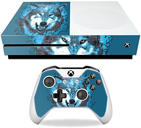 Корица MightySkins, съвместима с Microsoft Xbox One S - Wolf Shatter | Защитно, здрава и уникална Vinyl стикер | Лесно се нанася, се
