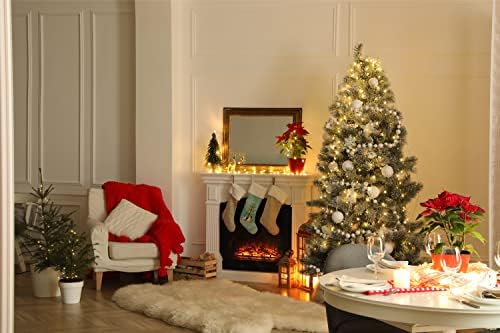 Caroline's Treasures CK3537CS Английски Springer Спаниел Коледно Дърво, Коледни Чорапи, Чорапи За Висящи пред Камината, Коледен Сезон