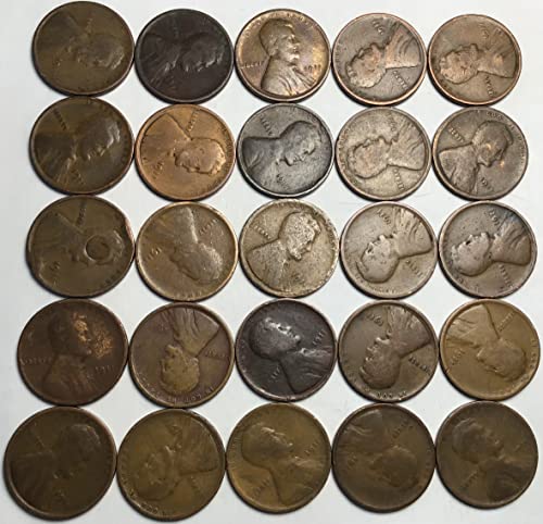 1911 P Линкълн Пшеничен Цент, Пени Други Ролка 25 Монети Пени Продавачът Добър