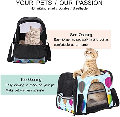 Переноска за домашни животни с балони (2) Меки Пренасяне за пътуване за котки, Кучета, Удобна Преносима Сгъваема чанта