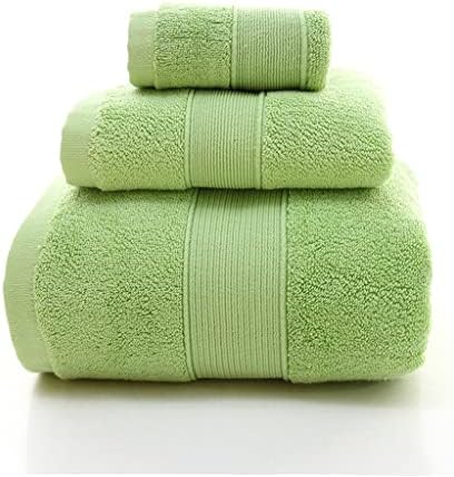 Комплект кърпи за баня от памук MIAOHY, Бяла, Баня, 1 Голяма Кърпи за баня, 1 Кърпа за ръце, 1 Гъба, Плажна кърпа с висока