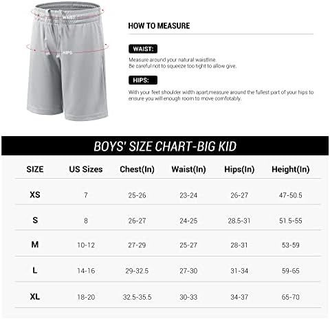 Баскетболни шорти за момчета BVNSOZ, Младежки къси Панталони за Активни спортни изяви с Джобове, Влагоотводящие къси Панталони