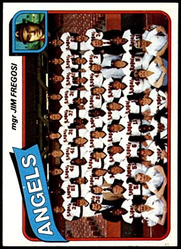 1980 списък на екипа Topps 214 Angels Джим Фрегоси в Лос Анджелис Энджелз (Бейзболна картичка) Ню Йорк / MOUNT Энджелз