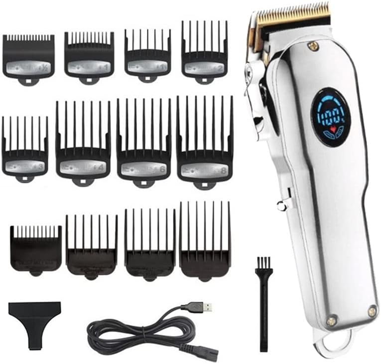 MRXFN Фризьорски Ножици За Подстригване на Коса за Мъже, Кабел/Безжична Фризьорски салон Машина За Подстригване Професионален