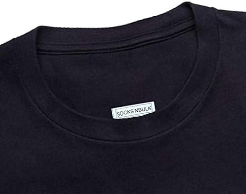 SOCKS'NBULK Мъжки 48 Опаковки Памучни Тениски с Кръгло Деколте и Къс Ръкав, Обемна Опаковка Едноцветни Цветове