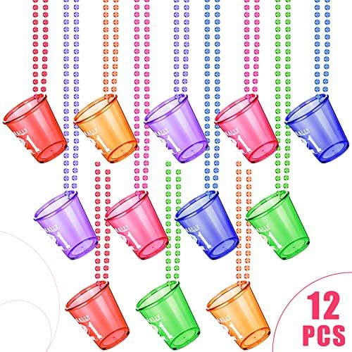 12 Опаковки колиета от питиета за рожден ден, най-накрая, на 21 съм чаша на огърлица от мъниста Номер 21, на законен Пластмасови