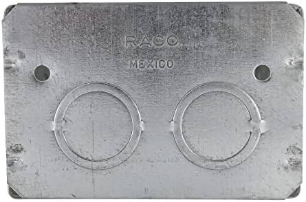 Кутия за зидария Hubbell-Raco 694, на 5 групи, дълбочина 2-1/2 инча, кос 1/2 и 3/4 инча, Стомана