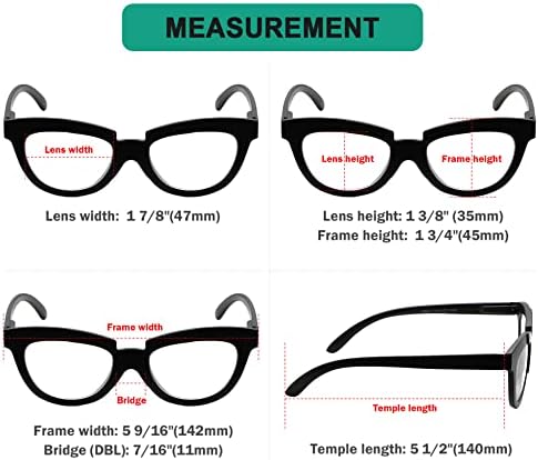 Eyekepper Спестете 10% на 5 опаковки женски очила за четене с формата на полумесец и 4 опаковки големи квадратни ридеров +2,50