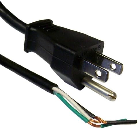 Захранващ кабел eDragon NEMA 5-15 P за стандартен Roj, Черен, 18/3 (18AWG 3 диригент) SVT, 10 Ампера / 125 Волта, 6 Фута - 5 бр.