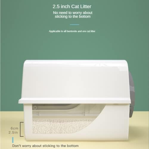Полуавтоматични Просторен Напълно запечатана кутия за котешки тоалетни, лесно моющийся Ръчно Котешки тоалетна (котешката тоалетна