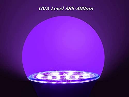Qixivcom 2 опаковки от 15 Вата A19 UV led лампа черен цвят E26/E27 Led Лампа с ниво на UVA 385-400 нм Светят в Тъмното за парти с Черна