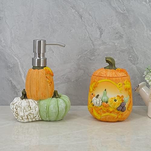 Опаковка тиква лосион, украса от смола, Вдъхновяващи на Есента прибиране на реколтата, Тикви. Опаковка лосион от тиква за