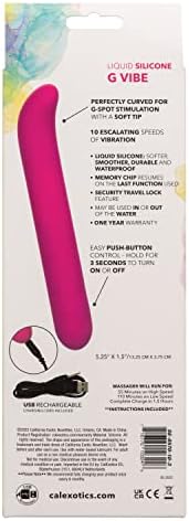 CalExotics Bliss™ Liquid Silicone G Vibe – Акумулаторна Секс-играчка-Масажор за Пътуване за Жени Розов