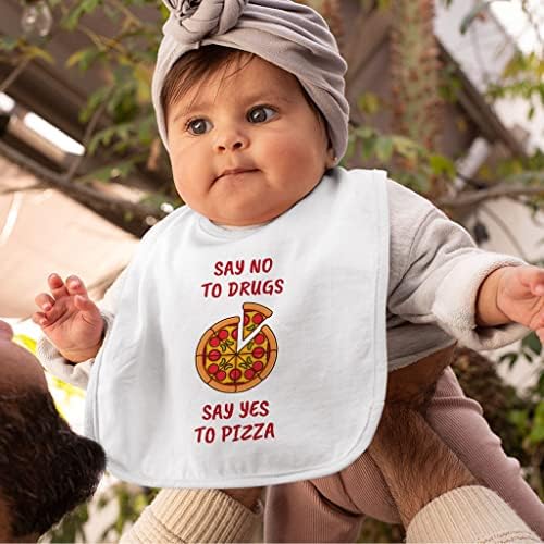 Кажи Не на наркотиците, Кажи Да на детската Слюнявчикам за пица - Модерни Лигавници за Хранене на деца - най-Добрият дизайн Слюнявчиков