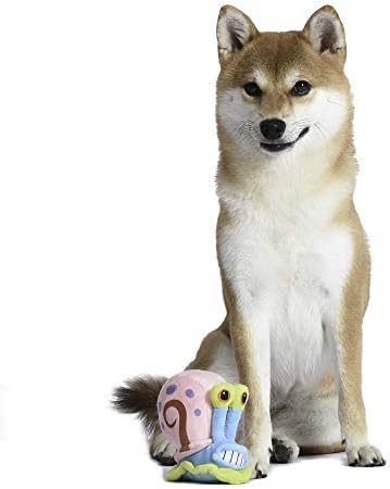 Спондж Боб Квадратни Гащи за домашни любимци, Плюшен играчка за кучета с фигура на Охлюв Гари |6-Инчов Малка играчка за кучета за феновете