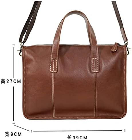 XFGDE Мъжки Ежедневни чанти-тоут, Портфейл, Кожена чанта, Мъжка чанта за лаптоп с диагонал от 13.3 инча (Цвят: A, Размер: One
