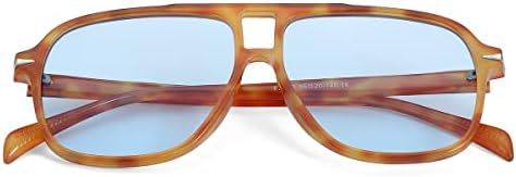 Gleyemor Ретро Слънчеви Очила за Мъже Жени Реколта 70-те Години на Пластмасови Квадратни Слънчеви Очила-Авиатори