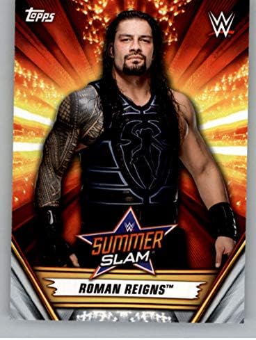 Търговска карта WWE SummerSlam 2019 Topps 14 Roman Reigns Борба Trading Card